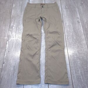 Prana Halle Hiking Pants Womens Size 4 Short Tan Khaki Straight Leg